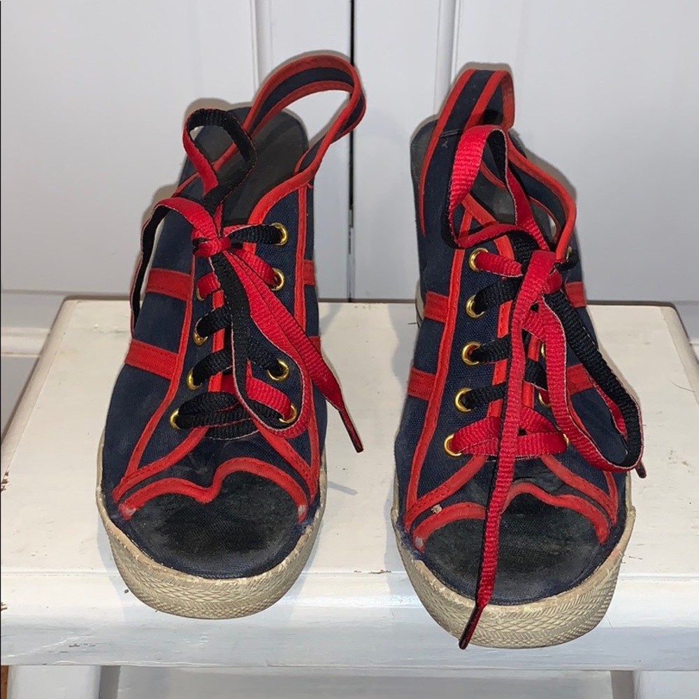 Vintage Platform red white and blue sneaker